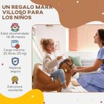 Caballo balancín Aiyaplay con asas + cinturón 18-36 meses marrón 45x68x33 cm