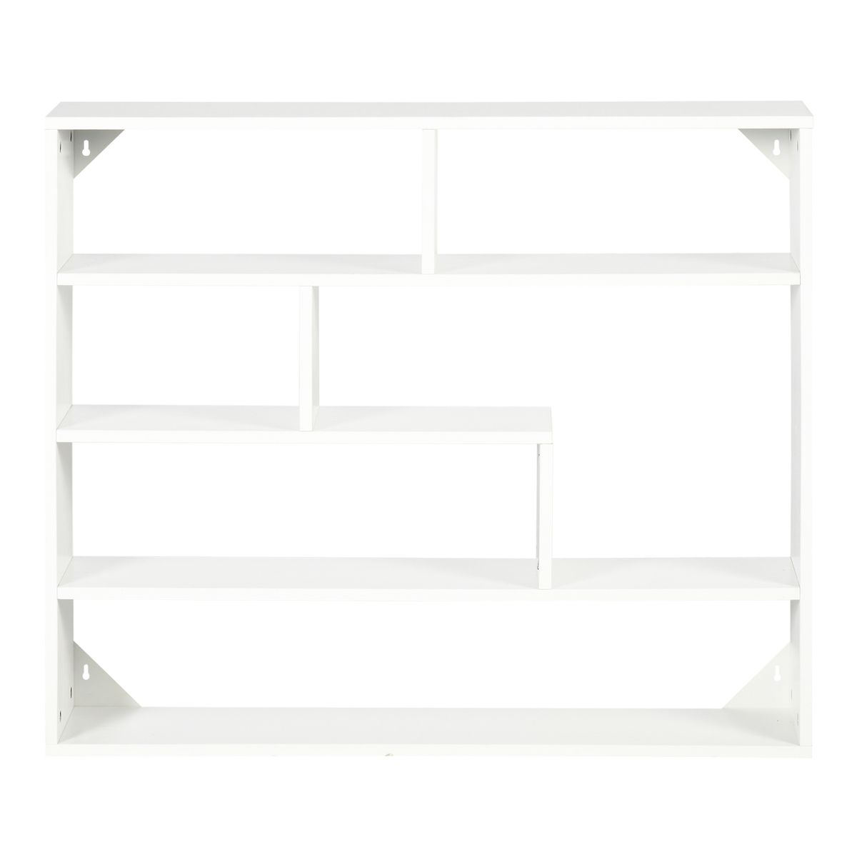 Estantería Rovi Homcom 7 compartimentos blanco 80x94x19,5 cm frontal