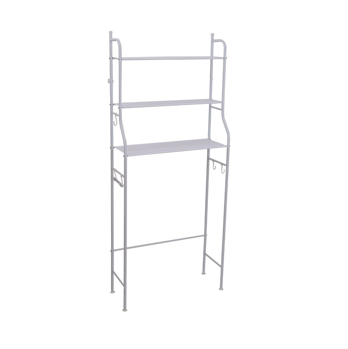 Estantería para lavadora 3 estantes acero inox blanco 153x65x25 cm fondo blanco
