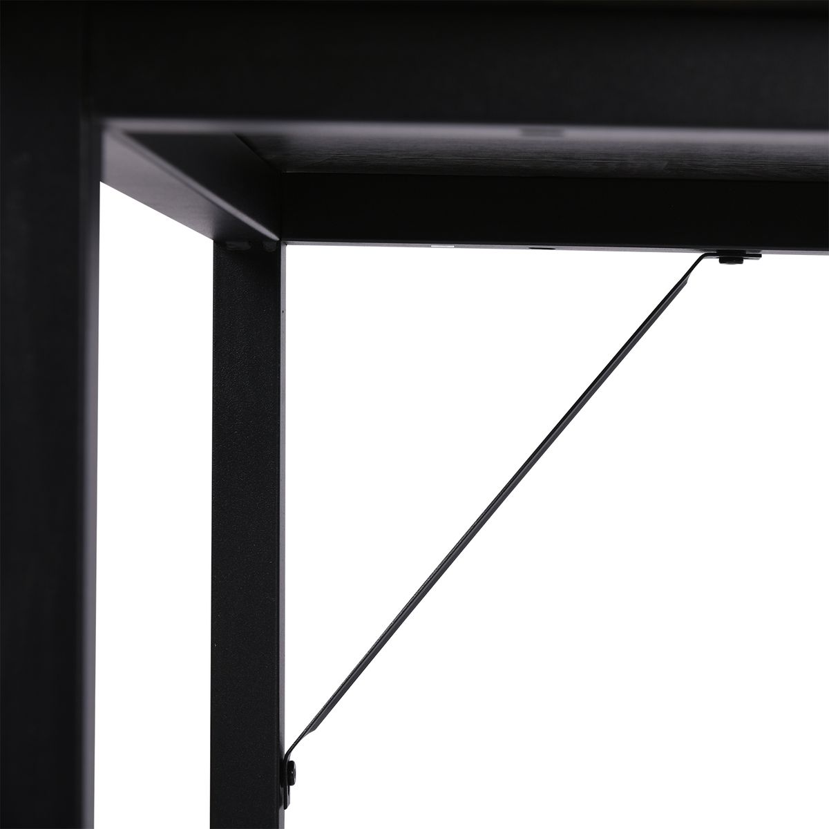 Escritorio Polo Homcom pies ajustables negro 73x120x60 cm