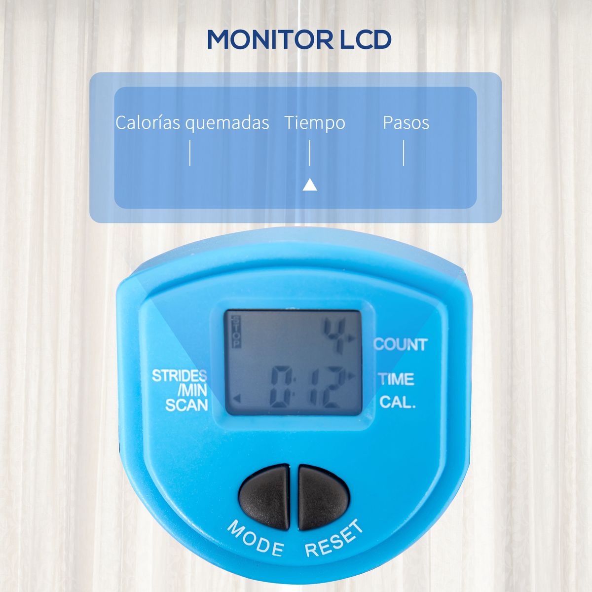 Elíptica Trail Homcom resistencia ajustable + bandas elásticas 118-128x53x55 cm