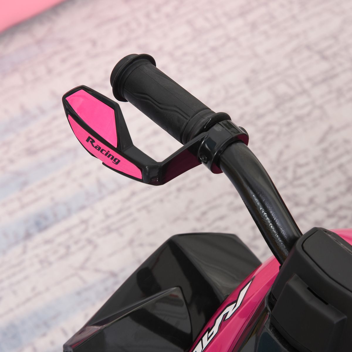 Quad correpasillos Cruiser Homcom luces LED + 3 melodías rosa 44x38x67,5 cm