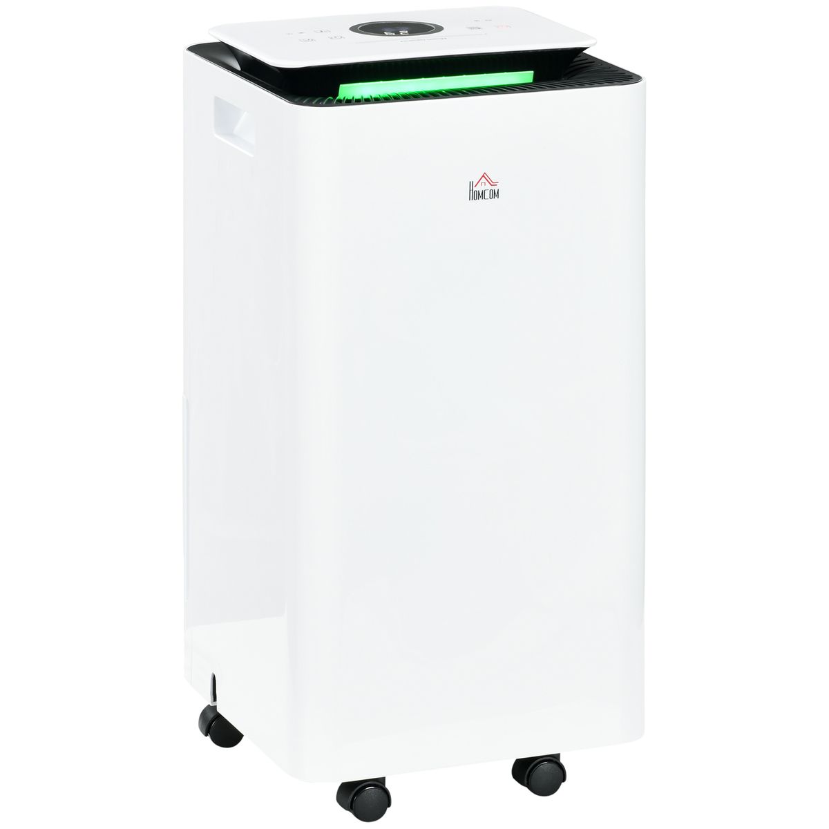 Deshumidificador eléctrico Homcom 10L 2 velocidades 5 modos blanco 50,5x25 cm fondo blanco