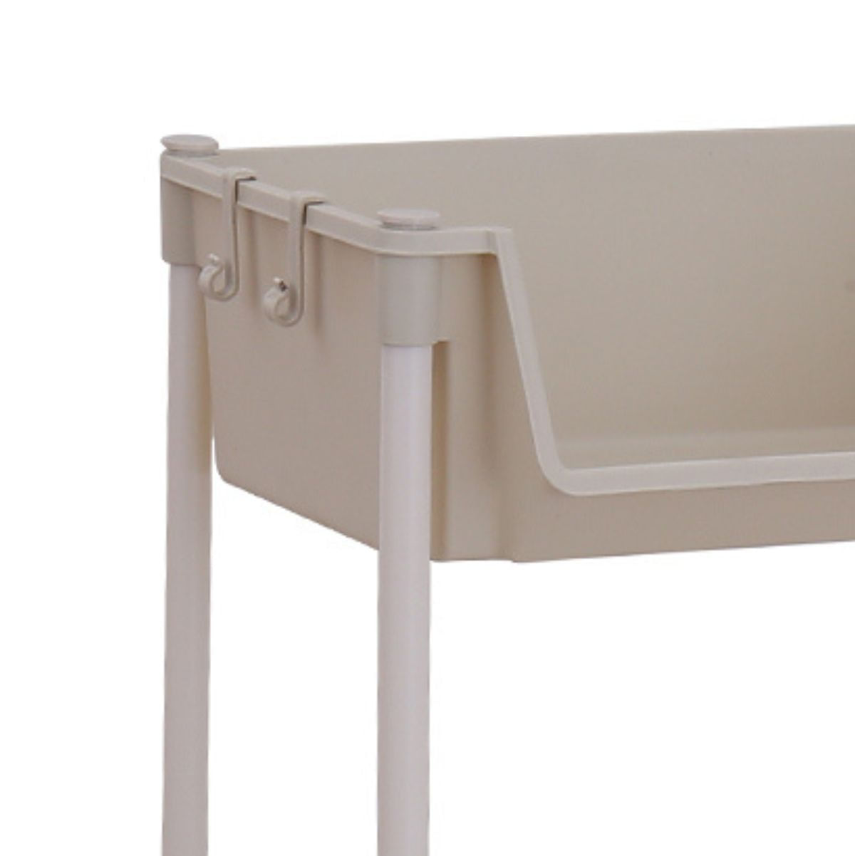 Carrito auxiliar 4 niveles con ruedas blanco 104x35x26,5 cm
