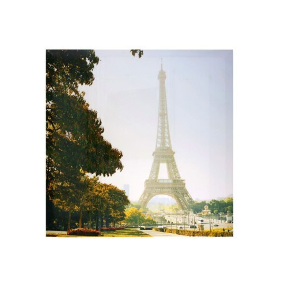 Print de paisaje ciudad decorativo Paris 50x50 cm fondo blanco