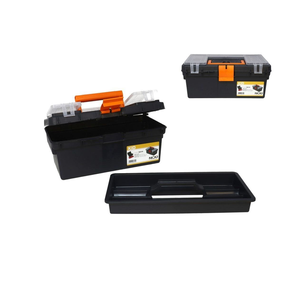 Caja de herramientas Kid negro 22x21x36 cm