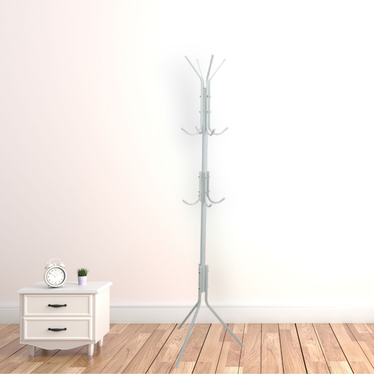 Perchero Living 12 ganchos blanco 170x47x47 cm