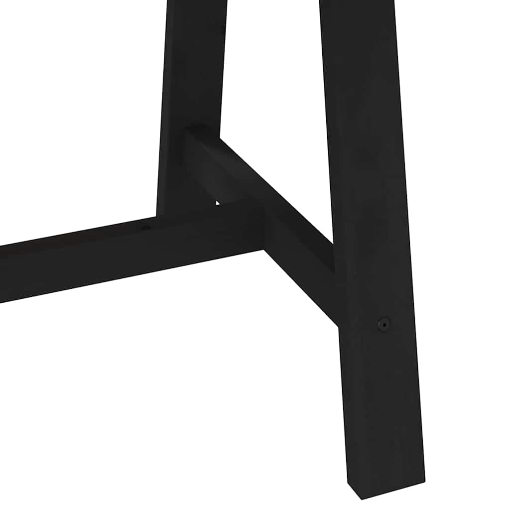 Mesa de comedor Noain diseño A madera de pino natural/negro 75x160x90 cm patas
