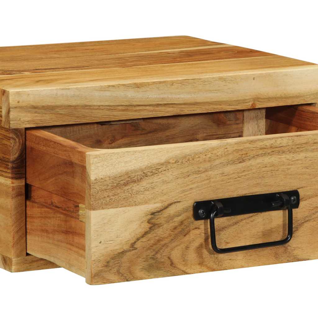 Mesita de noche Celestina un cajón madera de acacia natural 19x40x30 cm