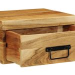 Mesita de noche Celestina un cajón madera de acacia natural 19x40x30 cm