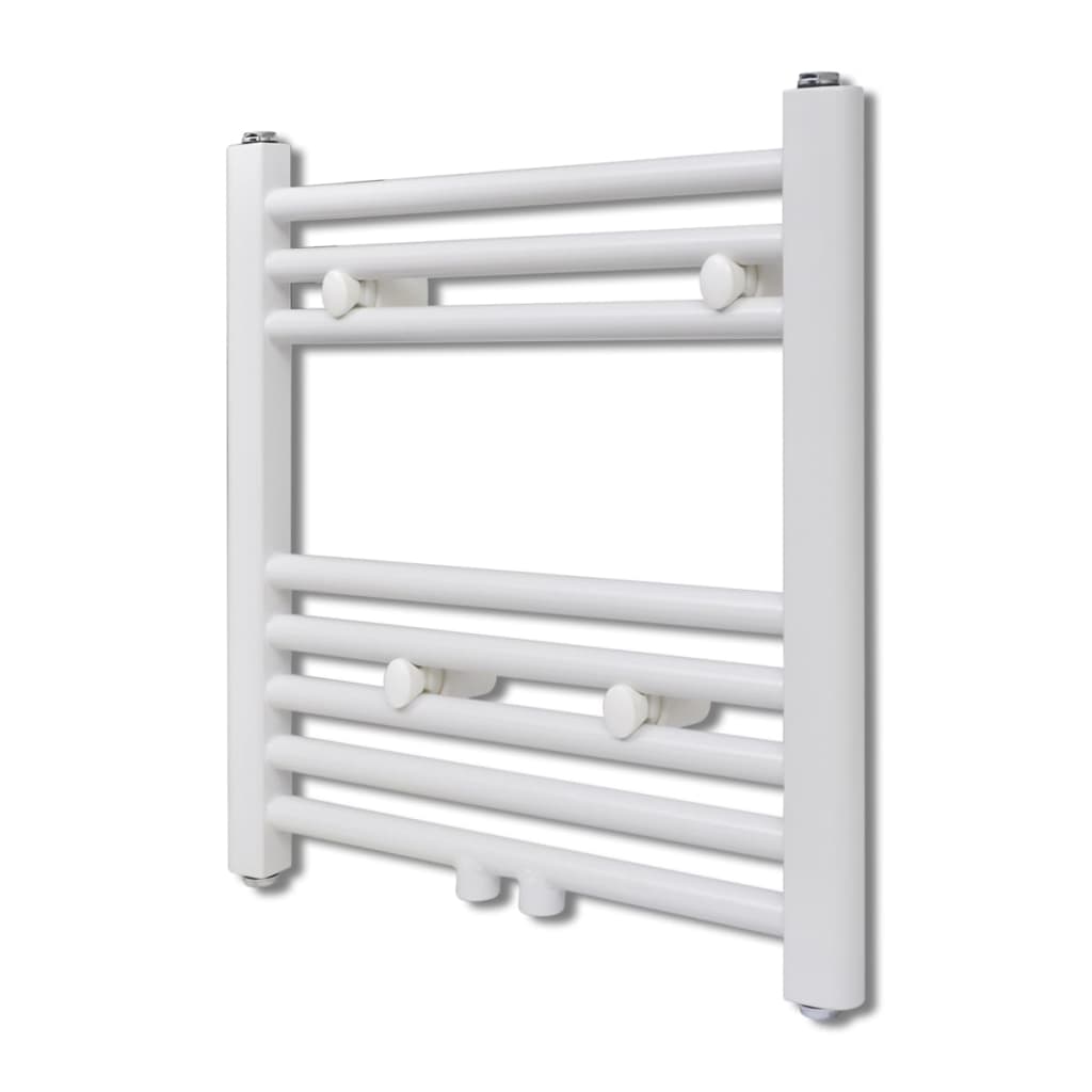 Radiador eléctrico 210W 8 barras acero blanco 48x48 cm lateral