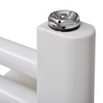 Radiador eléctrico 210W 8 barras acero blanco 48x48 cm detalle