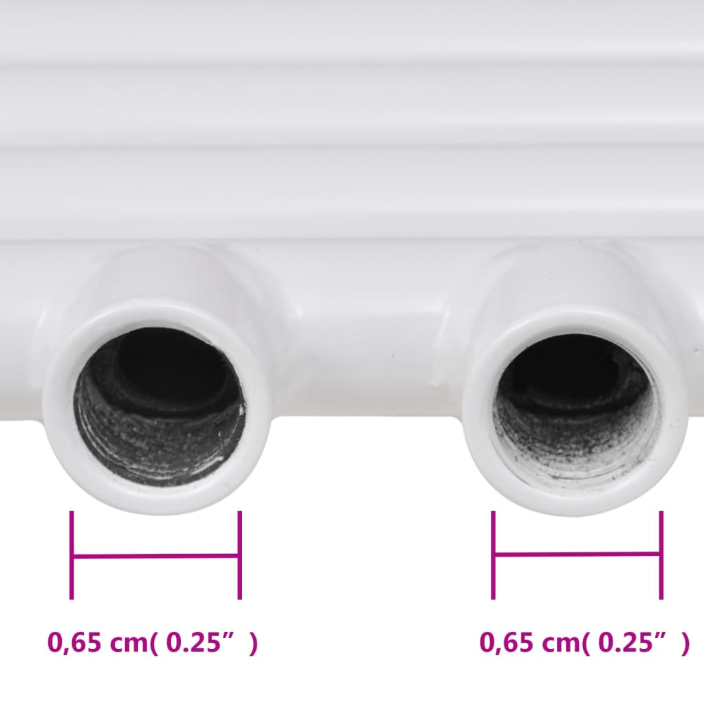 Radiador eléctrico 210W 8 barras acero blanco 48x48 cm medidas