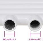 Radiador eléctrico 210W 8 barras acero blanco 48x48 cm medidas