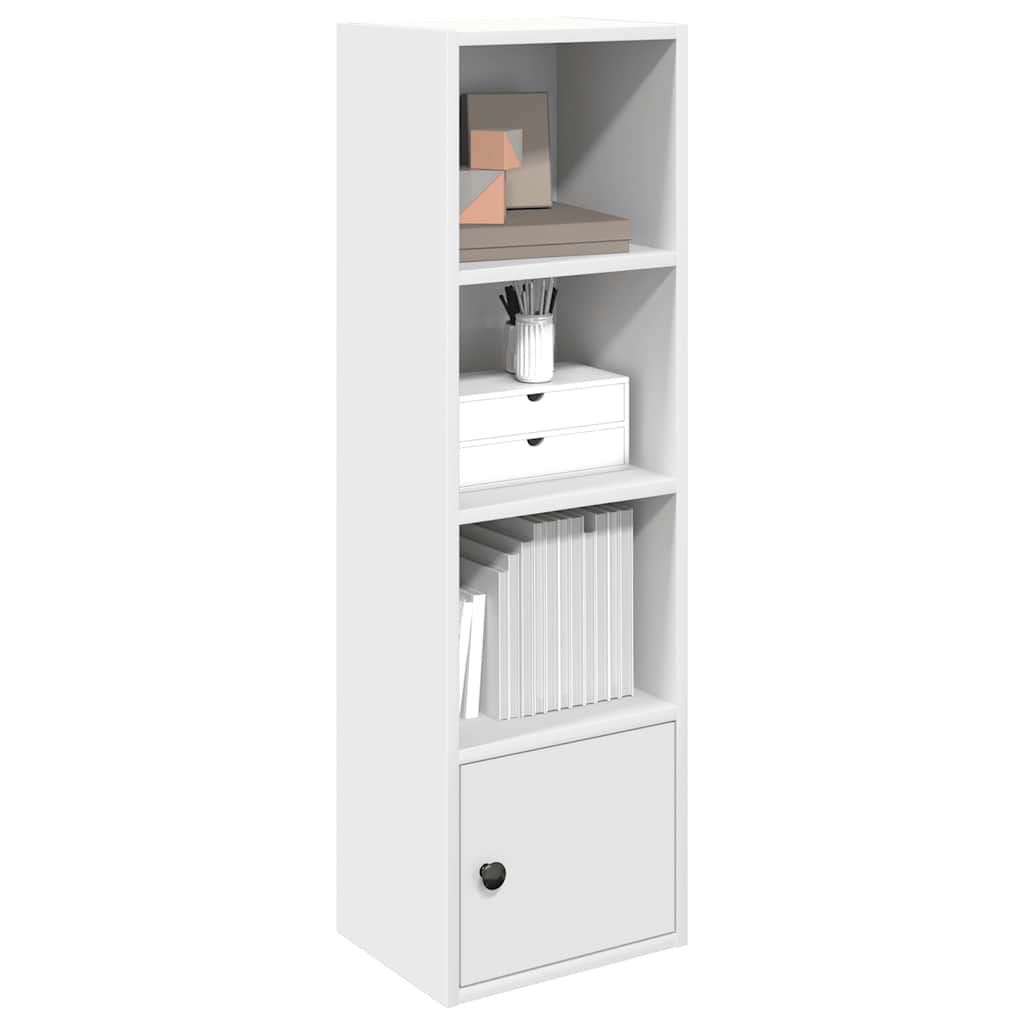 Estantería Lizza 3 compartimentos + armario blanco 102x31x24 cm lateral