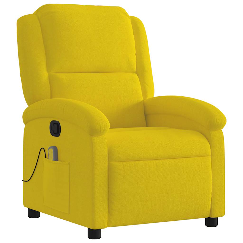 Sillón de masaje Ceiba reclinable 6 puntos con mando a distancia amarillo 99,5x71x86,5 cm lateral