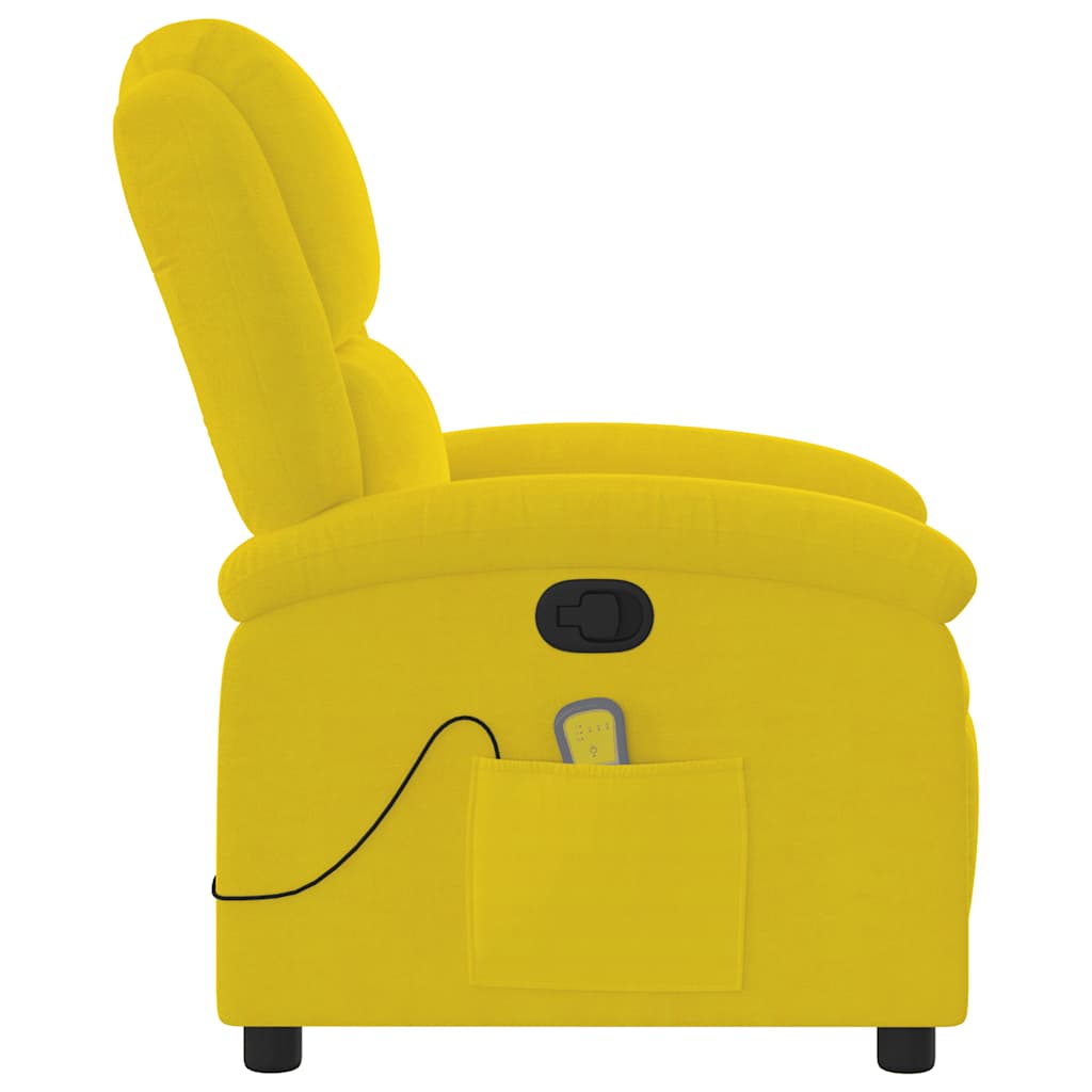 Sillón de masaje Ceiba reclinable 6 puntos con mando a distancia amarillo 99,5x71x86,5 cm perfil