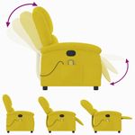 Sillón de masaje Ceiba reclinable 6 puntos con mando a distancia amarillo 99,5x71x86,5 cm