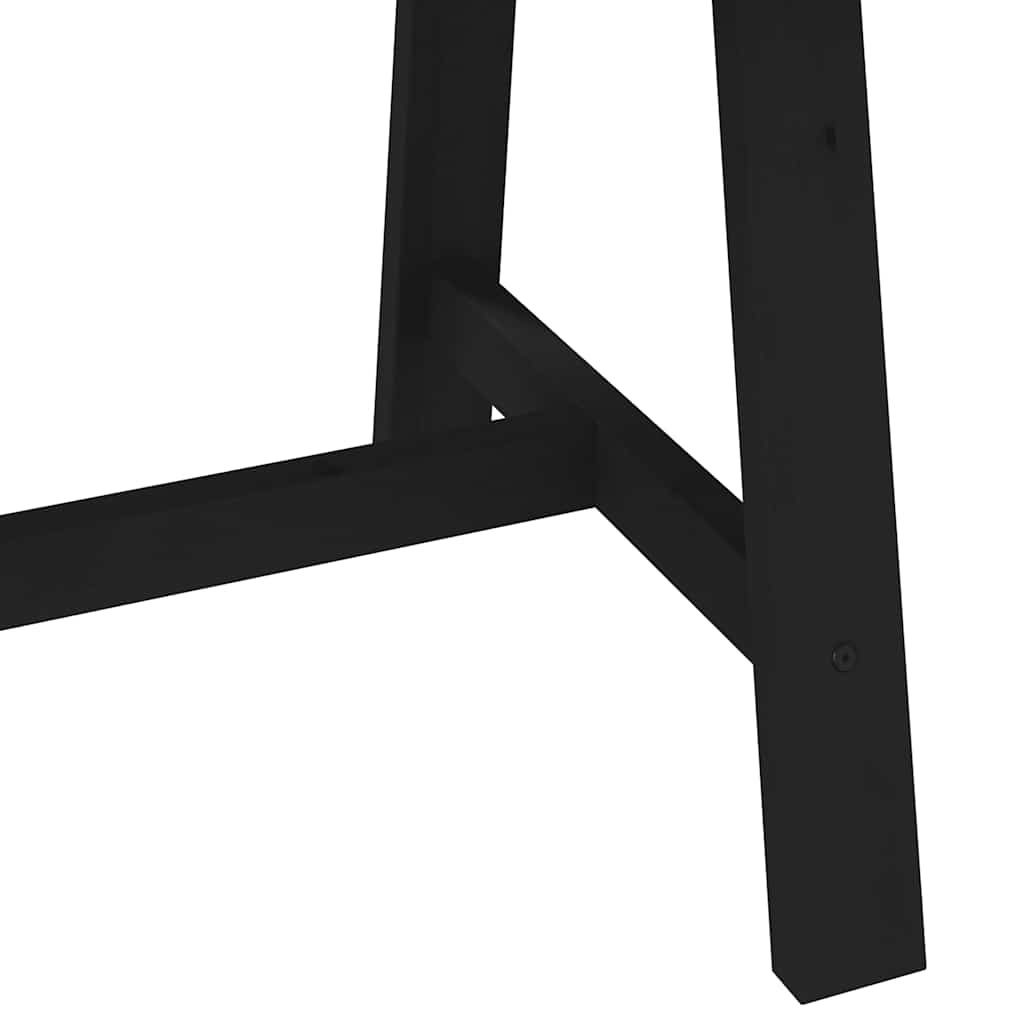 Mesa de comedor Noain diseño A madera de pino natural/negro 75x180x90 cm patas