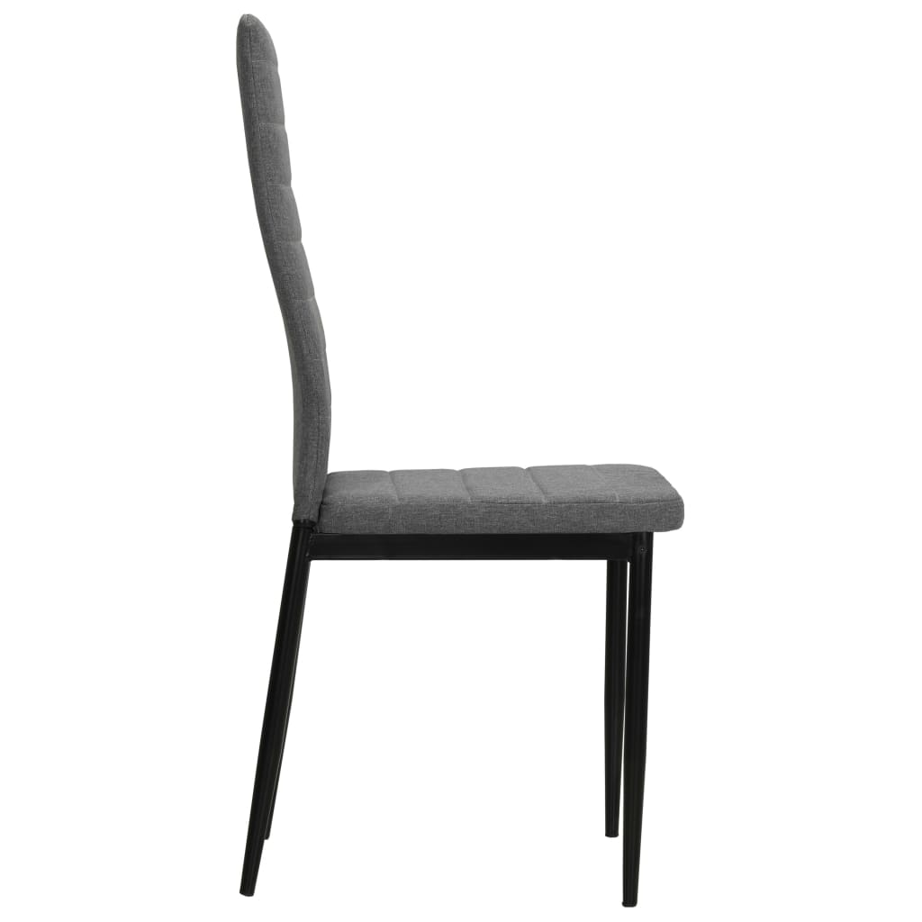Pack de 4 sillas London respaldo alto acolchado gris claro 96x43x44 cm perfil