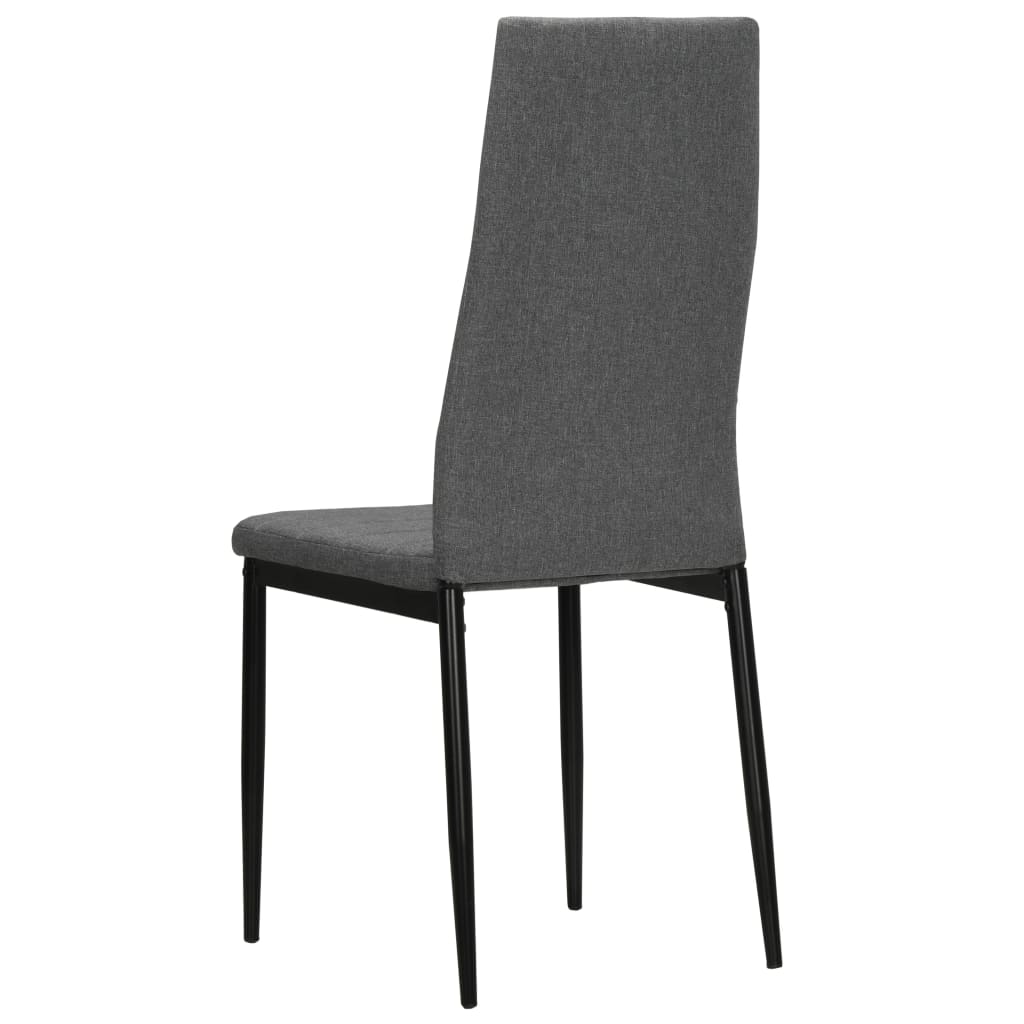 Pack de 4 sillas London respaldo alto acolchado gris claro 96x43x44 cm lateral