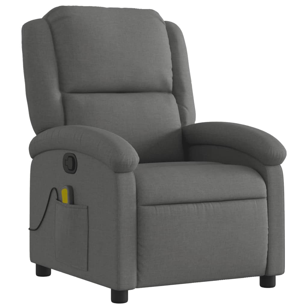 Sillón de masaje Caléndula reclinable 6 puntos gris oscuro 99,5x71x86,5 cm lateral