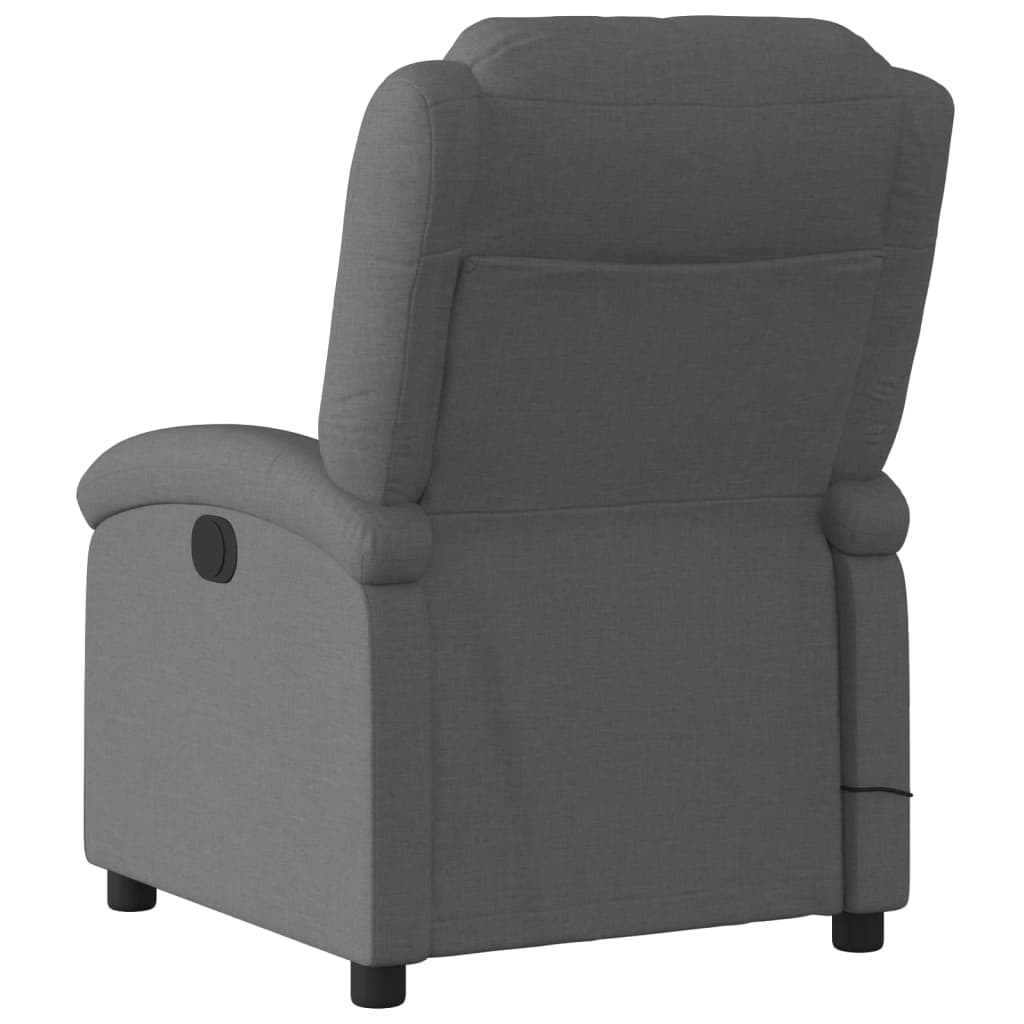 Sillón de masaje Caléndula reclinable 6 puntos gris oscuro 99,5x71x86,5 cm posterior
