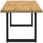 Mesa de comedor Noain diseño U madera de pino natural/negro 75x160x90 cm perfil