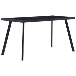 Mesa de comedor Tico vidrio templado negro