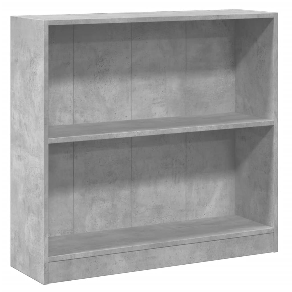 Estantería Mirlo 2 compartimentos gris oscuro 75x80x24 cm fondo blanco