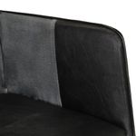 Sillón orejero Remo negro/gris cuero 97x41x55 cm