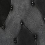 Sillón orejero Remo negro/gris cuero 97x41x55 cm