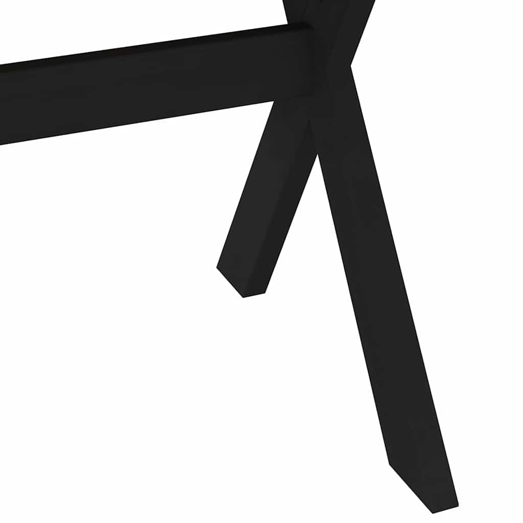 Mesa de comedor Noain diseño X madera de pino natural/negro 75x160x90 cm patas