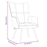 Sillón Polks respaldo alto con reposabrazos mostaza 96,5x61x70 cm medidas