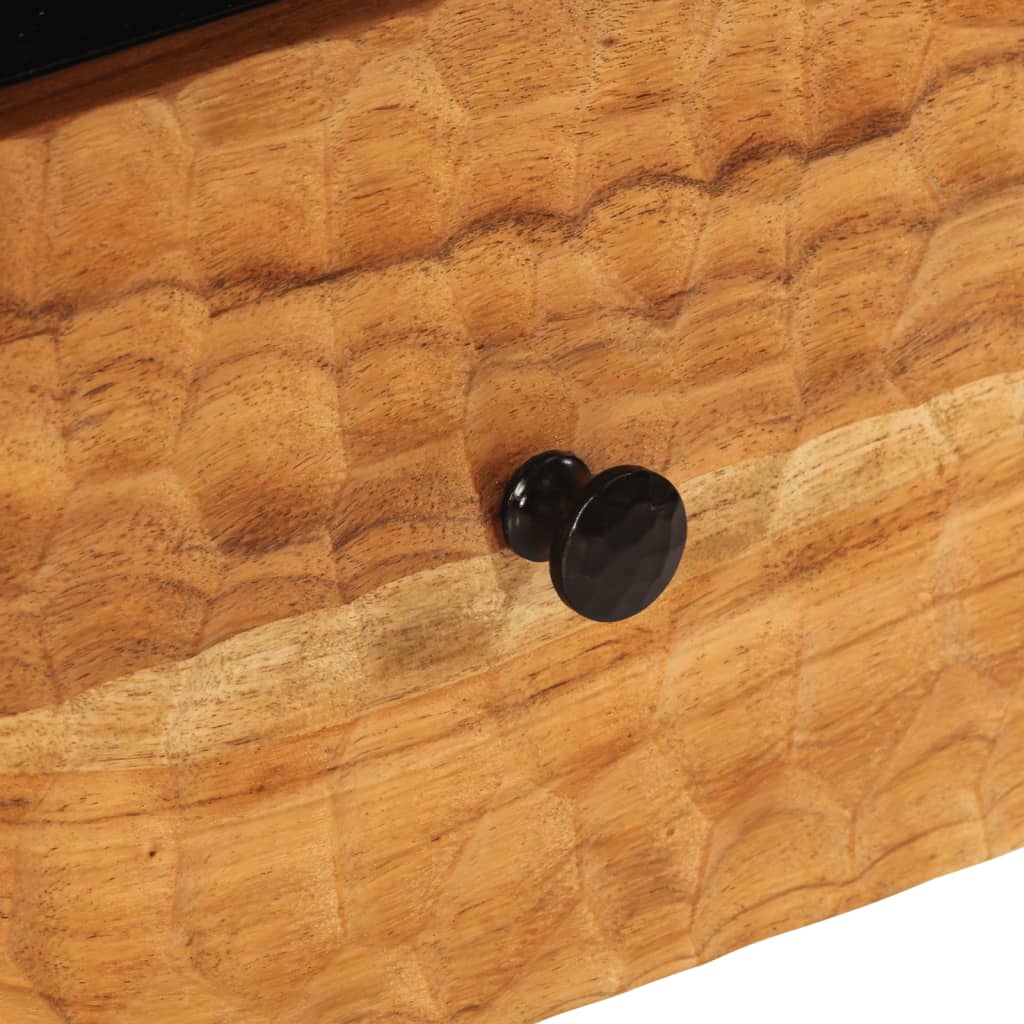 Mesita de noche Joropo cajón + compartimento madera de acacia natural 46x40x33 cm