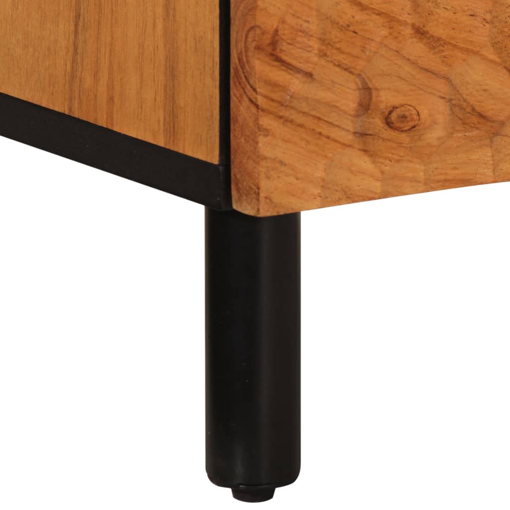 Mesita de noche Joropo cajón + compartimento madera de acacia natural 46x40x33 cm