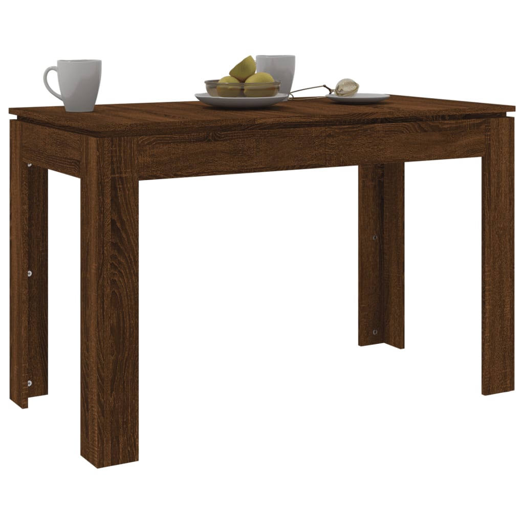 Mesa de comedor Cernícalo diseño fijo marrón oscuro 76x120x60 cm