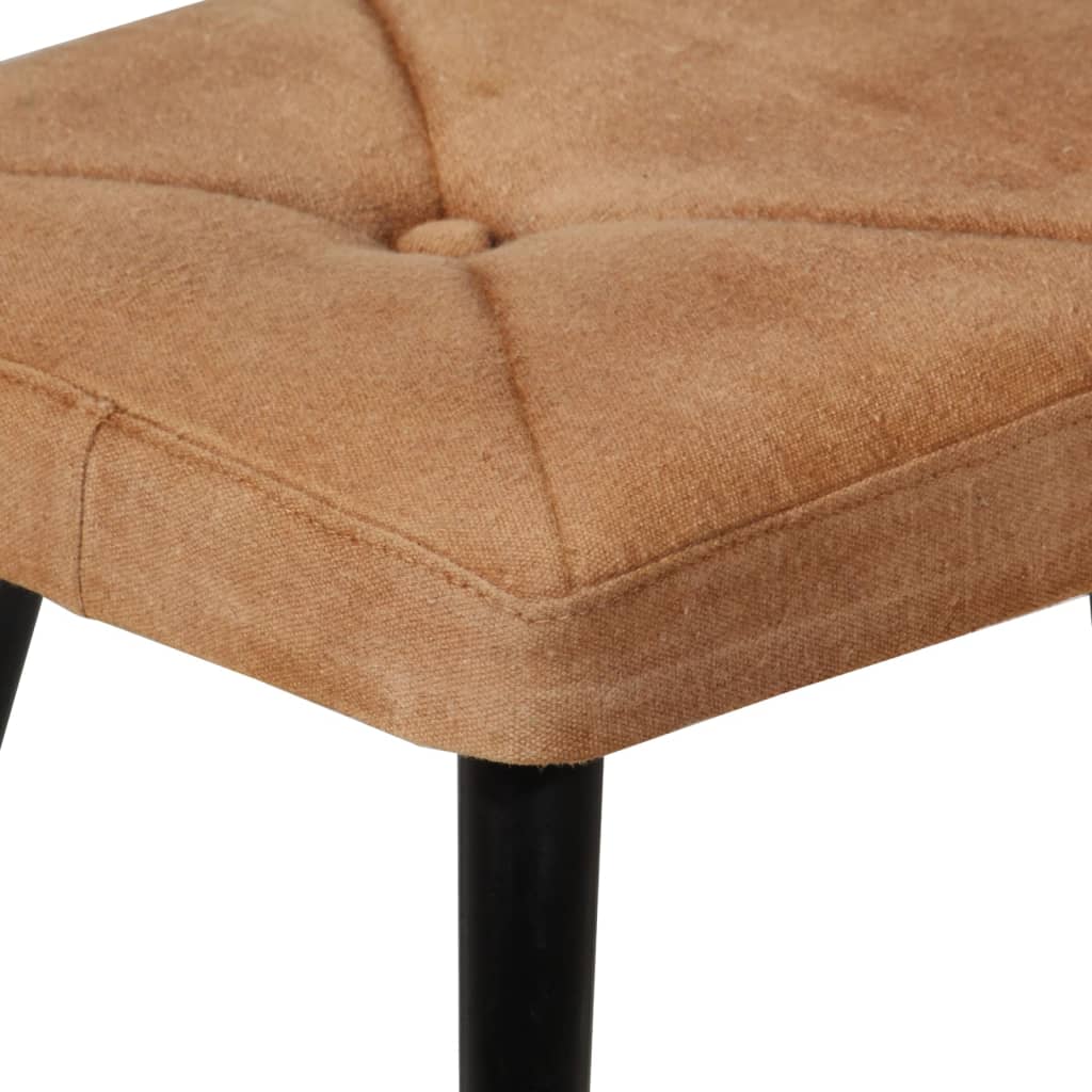 Sillón orejero Anturio con reposapiés marrón 97x55x41 cm detalle