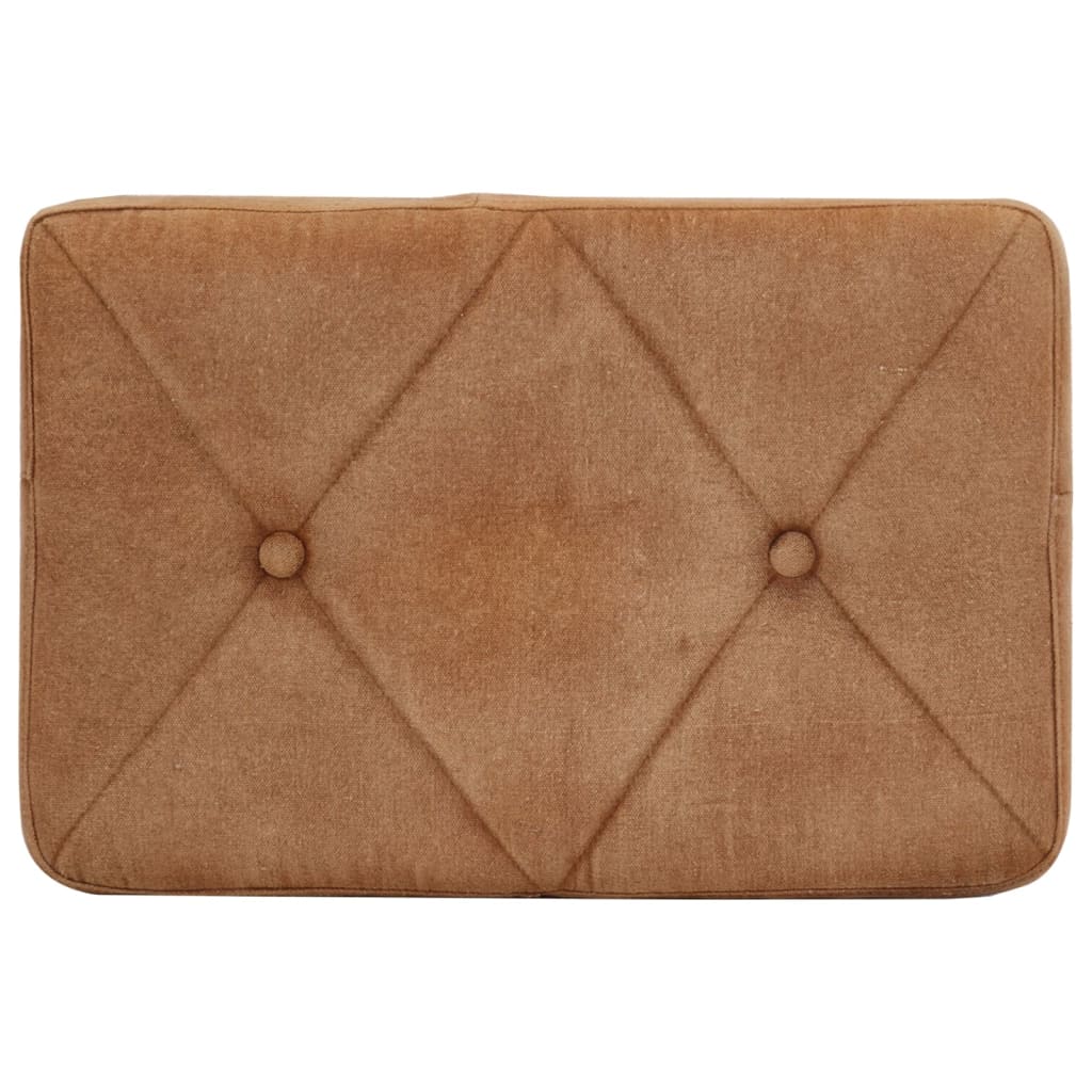 Sillón orejero Anturio con reposapiés marrón 97x55x41 cm