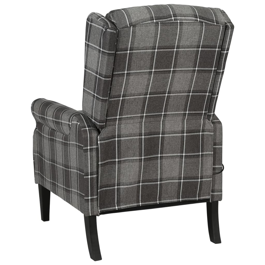 Sillón relax Hita reclinable con reposapiés + bolsillo lateral gris 101,5x71x90,5 cm posterior
