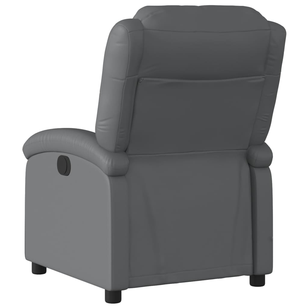 Sillón de masaje Ficus reclinable 6 puntos de masaje gris 99,5x71x86,5 cm posterior
