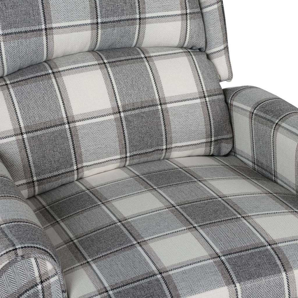 Sillón relax Hita reclinable con reposapiés + bolsillo lateral blanco/gris 101,5x71x90,5 cm detalle