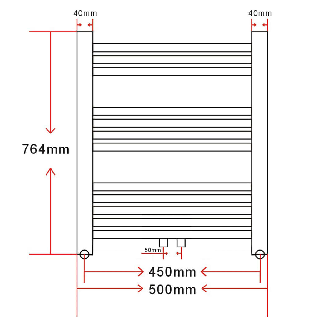 Radiador-toallero-Azax-320W-12-barras-blanco-764x50-cm
