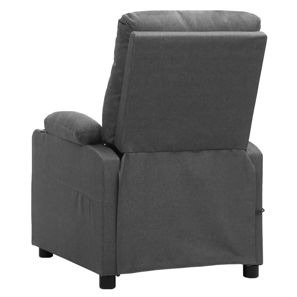 Sillón Marte reclinable con bolsillo lateral gris claro 96,5x78,5x93 cm posterior