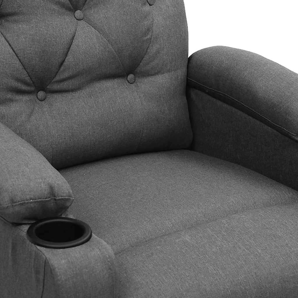 Sillón Marte reclinable con bolsillo lateral gris claro 96,5x78,5x93 cm detalle