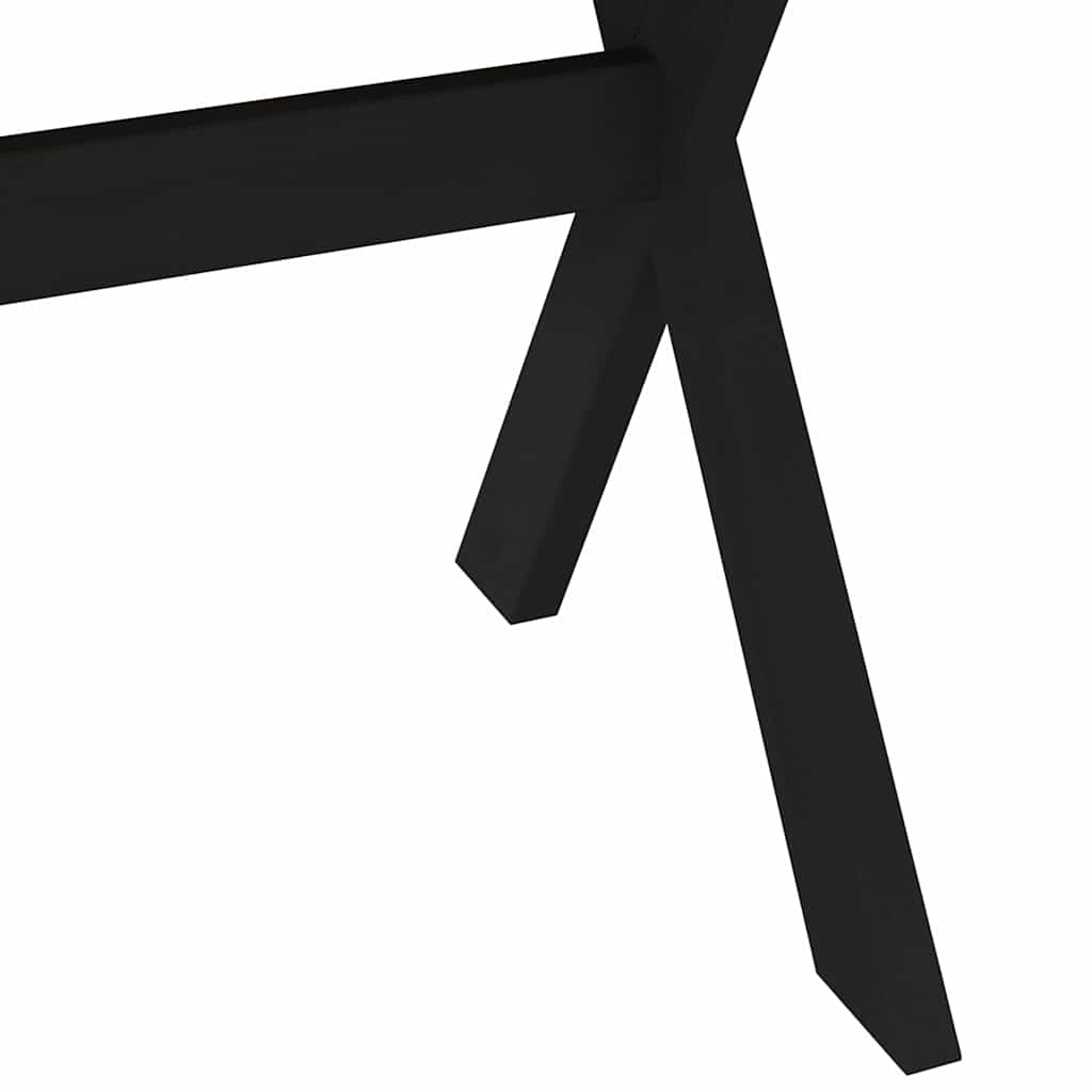 Mesa de comedor Noain diseño X madera de pino natural/negro 75x180x90 cm patas