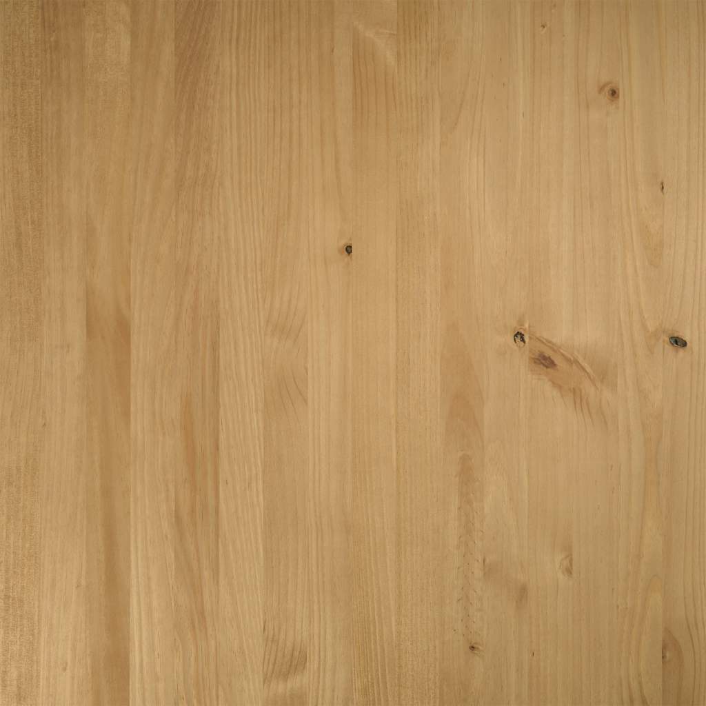 Mesa de comedor Noain diseño X madera de pino natural/negro 75x180x90 cm