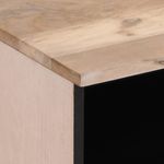 Mesita de noche Brezo 1 cajón + compartimento madera mango blanqueado natural 46x40x34 cm detalle
