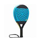 Pala de pádel Wilson Juice 2 forma lágrima fibra de carbono intermedio-avanzado azul/negro 365 gr lateral