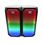 Pack de 2 altavoces Woxter Big Bass 97 BT 20W 6 modos de luz Bluetooth negro 180 cm